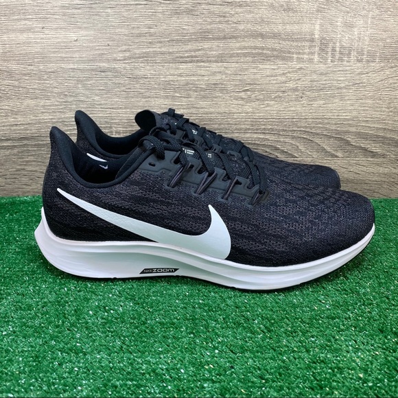 Nike Air Zoom Pegasus 36 4E Extra Wide Black White - Picture 2 of 14